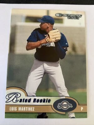 2003 Donruss Rated Rookie Card 49 Luis Martinez Milwaukee Brewers Nmmt Free Ship - Image 1 of 2