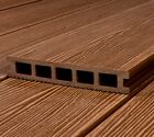 WPC Premium Terrassendielen Dunkelbraun 3D-geprägte Holzterrasse Balkon Muster