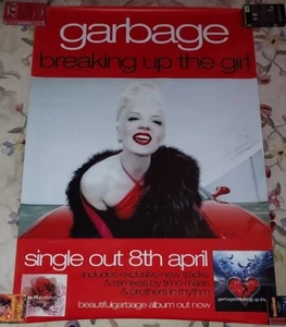 GARBAGE "BREAKING UP THE GIRL" HUGE PROMO SUBWAY POSTER SHIRLEY MANSON! - Picture 1 of 9