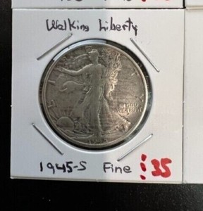 1945-S | 50C | Walking Liberty Half Dollar | Item #10B | 90% Silver