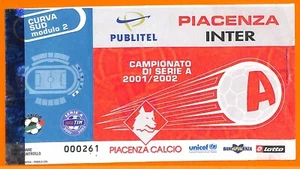 C2044- Vecchio BIGLIETTO PARTITA CALCIO 2001-2002 PIACENZA VS INTER - Foto 1 di 1