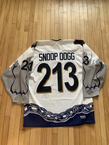 Snoop Dogg long beach ice dogs IHL Vintage Hockey Jersey Rap Shirt Cover