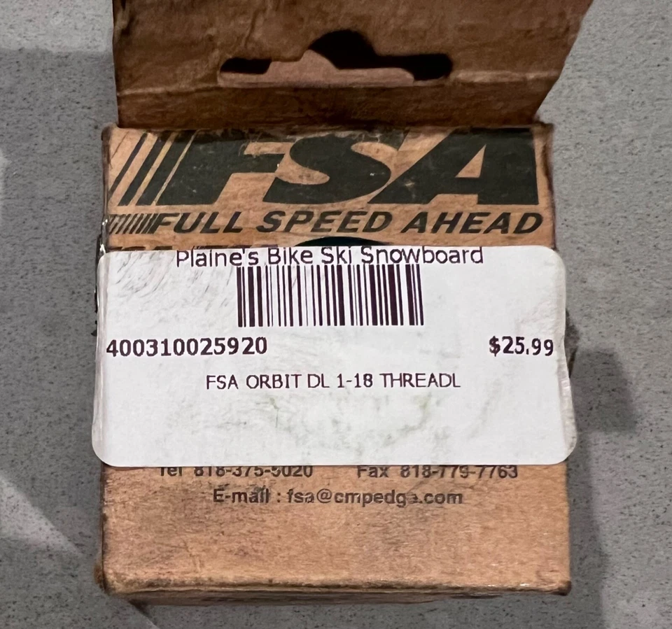 Full Speed Ahead FSA ORBIT DL 1-18 Missing Tension Washer - Image 1 of 2