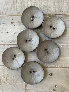 DILL BUTTONS #410155 FASHION--2 HOLE--60mm Medium Gray - 6 PIECES - Picture 1 of 3