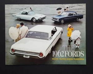 1962 Ford Car Sales Brochure Falcons Galaxies Wagons Thunderbirds -PERFECT- - Picture 1 of 4