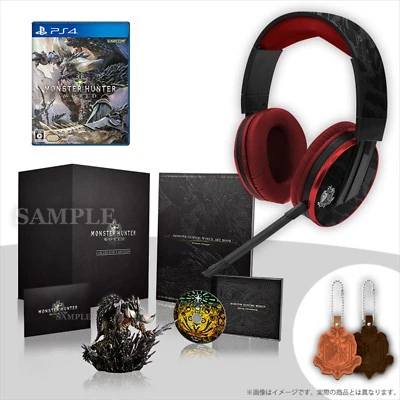F/S PS4 Monster Hunter World Collector's Edition Game Original Headset Headphone - Image 1 of 4