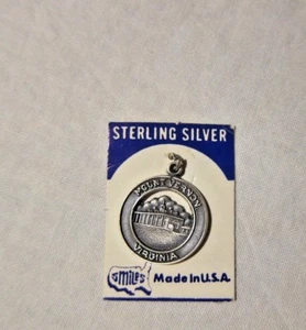NOS NOC Estate vtg 50s-60s Ster SPINNER TRAVEL CHARM: Mount VERNON Virginia - Picture 1 of 5