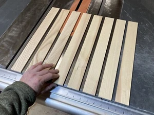 8 Thin Slats, White Ash, 1/4” X 1-3/4” X 16”.  Message Us For Custom Dimensions. - Picture 1 of 5