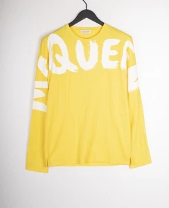 Original Alexander McQueen Logo Men Long Sleeve T Shirt Size M B200 - Picture 1 of 9