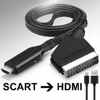 CISIVIS SCART auf zu HDMI Adapter Kabel 1 Meter Konverter Wandler HD Video Audio HD TV