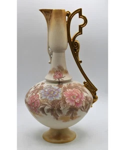 Antique Hand Painted Handled Vase/Pitcher | Please Read - Picture 1 of 5