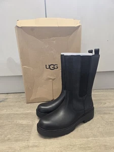 UGG® AUSTRALIA HOLZER BLACK LEATHER ZIP UP BIKER BOOTS UK9 UVP229€ - Bild 1 von 8