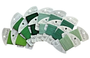 Rainbow Gallery Very Velvet 14 Skeins Thread Floss Greens Needlepoint Stitching - Picture 1 of 5
