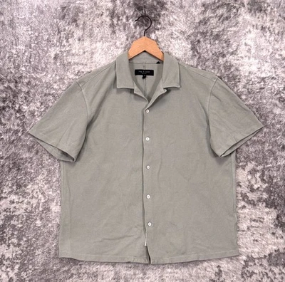 Rag & Bone Shirt Medium Mens Boxy Camp Collar Mesh Pique Button Down - Image 1 of 4
