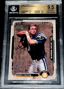 Peyton Manning Rookie 1998 Upper Deck RC #1 BGS 9,5 gema ¡como nueva! - Imagen 1 de 4