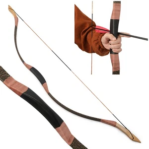 Archery One Piece Traditional Bow Wooden Handmade 100lbs Shooting Hunting Target - Picture 1 of 12