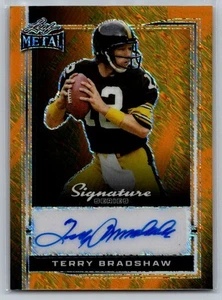 Terry Bradshaw 2024 Leaf Metal Signature Series Auto 1/1 - Picture 1 of 2