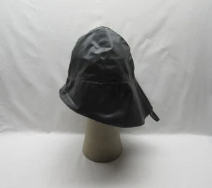 De colección Yarmouth Negro PVC Pescadores Sou Wester Souwester Mal Tiempo Sombrero Grande - Imagen 1 de 6