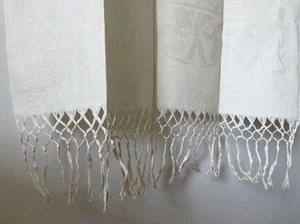 Mantel Mid-Century, corredor de mesa de lino vintage - Imagen 1 de 10