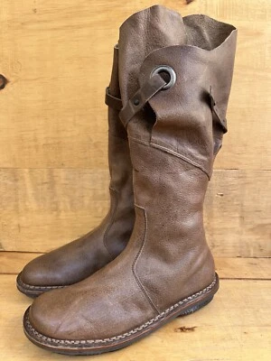 Trippen Combat Botas de Cuero Marrón para Mujer Talla 39/ US 9 Foto 1 de 4