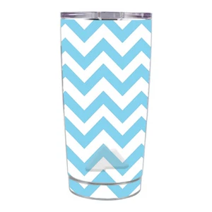 Skin Decal for Ozark Trail 20 oz Rambler Tumbler / Teal Chevron - Picture 1 of 1