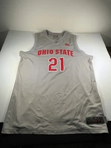 Ohio State Buckeyes #21 Nike Elite Basketball Jersey~Men’s~Size XL~Gray - Picture 1 of 8