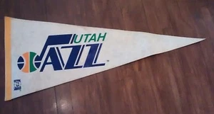 NBA pennant jazz Basketball Jazz  29''¾ inches long flag  VINTAGE - Picture 1 of 8