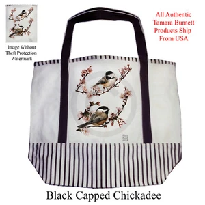 Bolso de Mano de Lona - Negro Capped Chickadee - Imagen 1 de 1