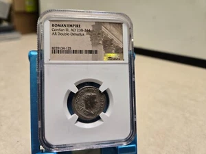 238-244 AD NGC ANCIENTS ROMAN EMPIRE - AR Double Denarius Coin Gordian iii - Picture 1 of 4