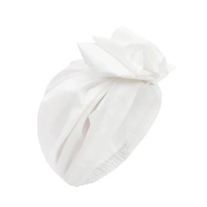 Womens Knot Bow Turbans Elastic Chemo Hats Hair Loss Cap Head Wrap Head Turban - Image 1 of 4