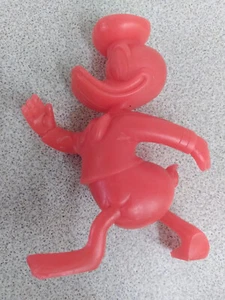Donald Duck LOUIS MARX & CO Walt Disney Red 1971 Vintage Plastic Figure USA - Picture 1 of 8