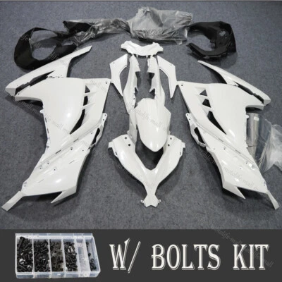 Fairings Kit w/ Bolts For Kawasaki Ninja 300 2013-2017 Unpainted ABS Bodywork - Image 1 of 4