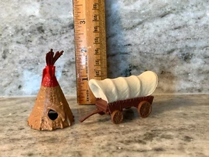 Safari Limited Indian Tee Pee & Covered Wagon - Picture 1 of 9