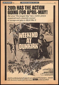 WEEKEND AT DUNKIRK__Orig. 1966 Trade print AD promo / poster__JEAN-PAUL BELMONDO - Picture 1 of 1
