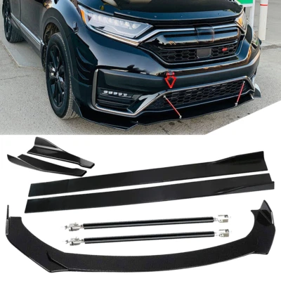 For Honda CR-V Fit  9 Front Splitter Bumper Lip Spoiler Strut Side Skirt Y Foto 1 de 4