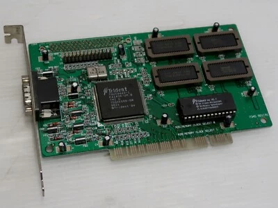 Trident TGUI9440-1, VRAM 2MB, PCI, VGA, 7345 REV:A1, WORKING CARD - Image 1 of 4