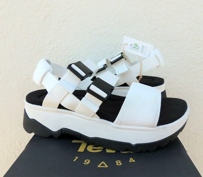 TEVA WHITE JADITO SLINGBACK FLATFORM PLATFORM FOAM SANDALS, US 10/ EUR 41 ~NEW - Image 1 of 4