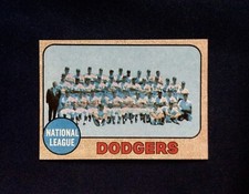 1968 # 168  Dodgers Team Card Drysdale NR-MT  Topps 