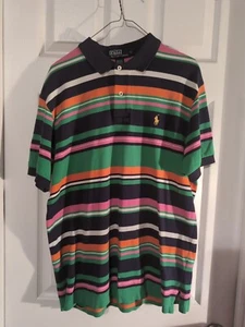 Colorful Striped Polo by Ralph Lauren Large - Picture 1 of 5
