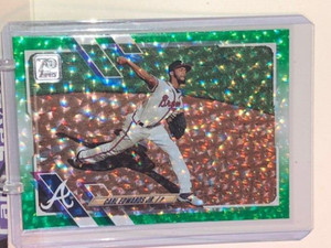 2021 Topps Series 2 Green Foil Parallel #576 Carl Edwards JR Braves 198/499