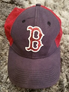 Boston Red Sox Hat Mesh Snapback Womens Blue Cap One Size Fits Most  - Picture 1 of 7