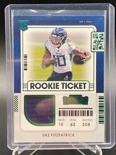 2021 Panini Contenders Dez Fitzpatrick Green Rookie Ticket Swatch #RTS-DFI