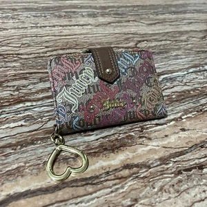 Juicy Couture Wallet Small Brown Multicolor Logo Handbag Cardholder Wallet - Picture 1 of 13