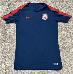 Nike Dri Fit USA Soccer Training Shirt National Team Jersey Size S Blue - Picture 1 of 4
