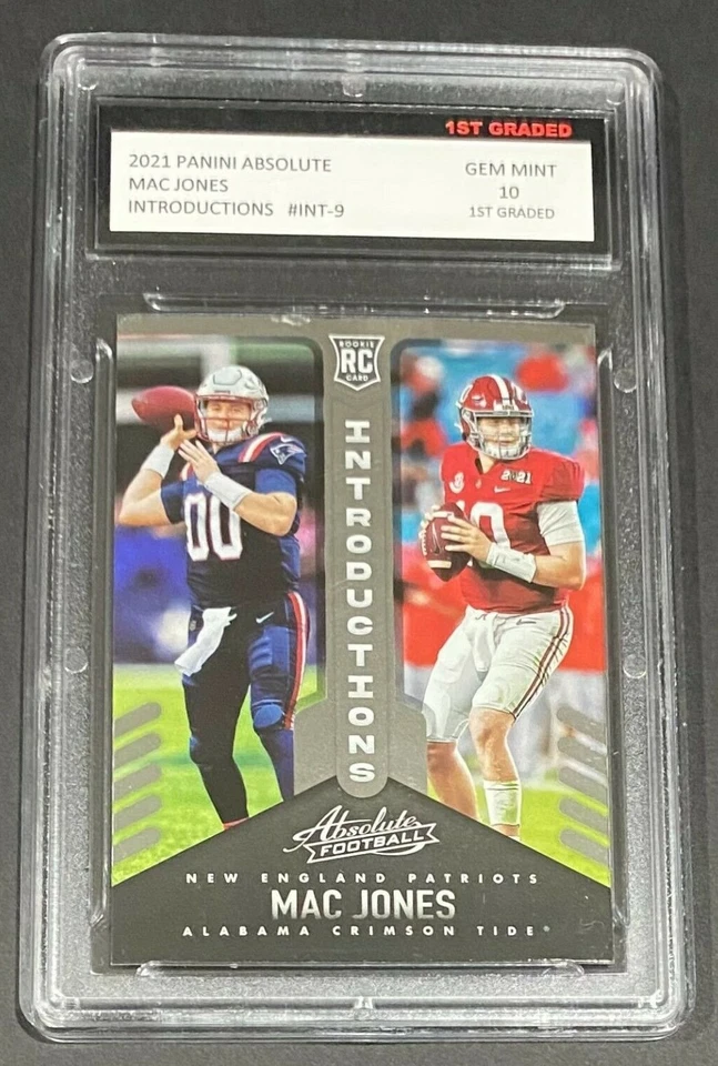 2021 PANINI ABSOLUTE MAC JONES 1ST GRADED 10 ROOKIE INTRODUCTIONS #INT-9 RC 🔥 - Image 1 of 1
