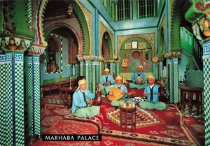 Tanger/Tangier Morocco, Marhaba Palace Restaurant Orchestra, Vintage Postcard - Picture 1 of 2