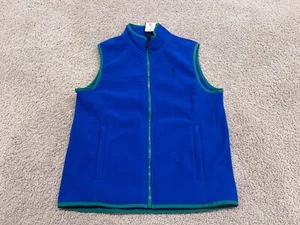 Polo Ralph Lauren boy's fleece vest blue green black pony XL 18 20 classic PRL - Picture 1 of 5