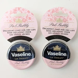 Vaseline Lip Therapy Pink Bubbly Tin 2 pack - Picture 1 of 3
