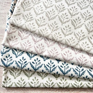 Tela de lino/algodón ESTAMPADO EN BLOQUE ESCORCA, precio por 1/2 m - Imagen 1 de 10
