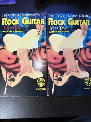 Rock Guitar Ultimate Beginner Series w/Nick Nolan Step One & Two 1995 VHS Tapes - Image 1 of 4